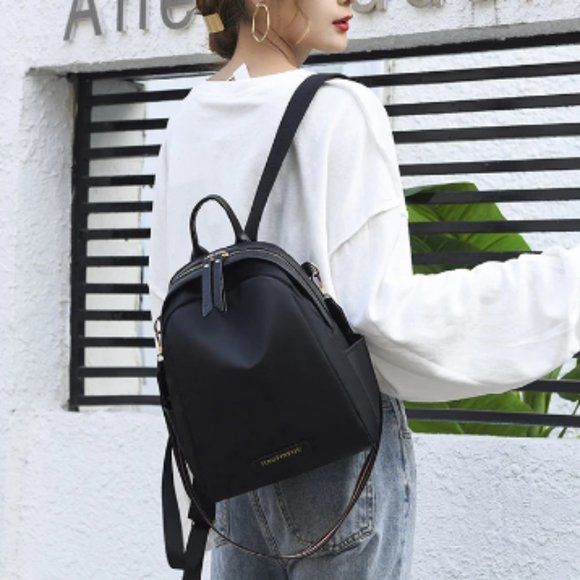 Fashion Women Color Matching Backpack Multifunction Student Shoulder Bags The Ne